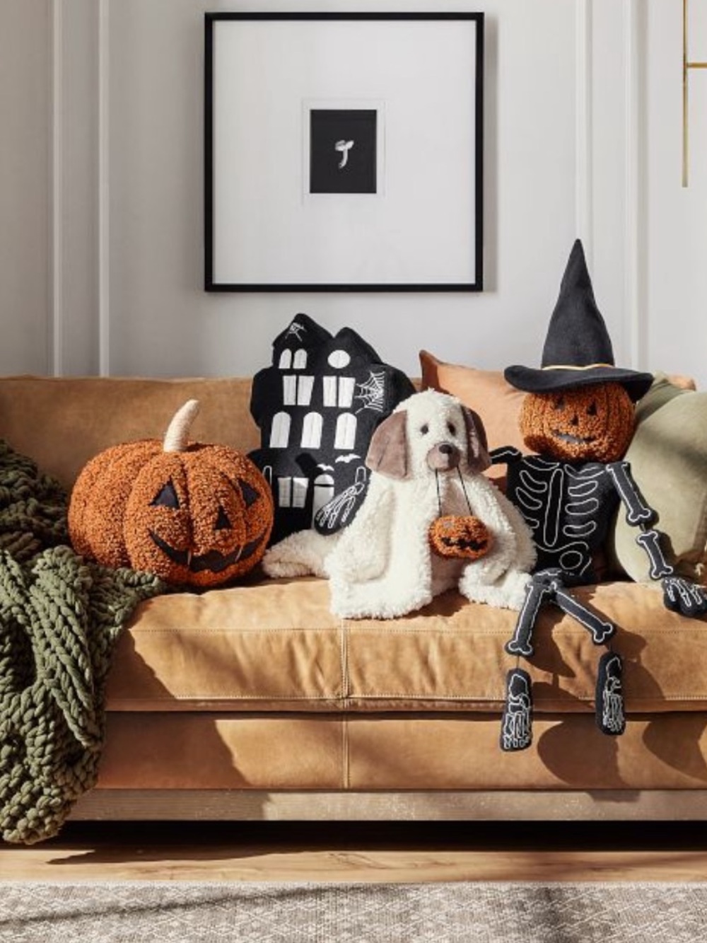 Pottery Barn Jack O Lantern Pumpkin Head Shaped Pillow Doll Sold Out Brand New